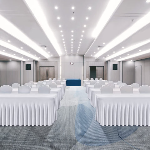 BDDC wedding and banquet-ready skirt brightens celebrations with a clean, professional backdrop.