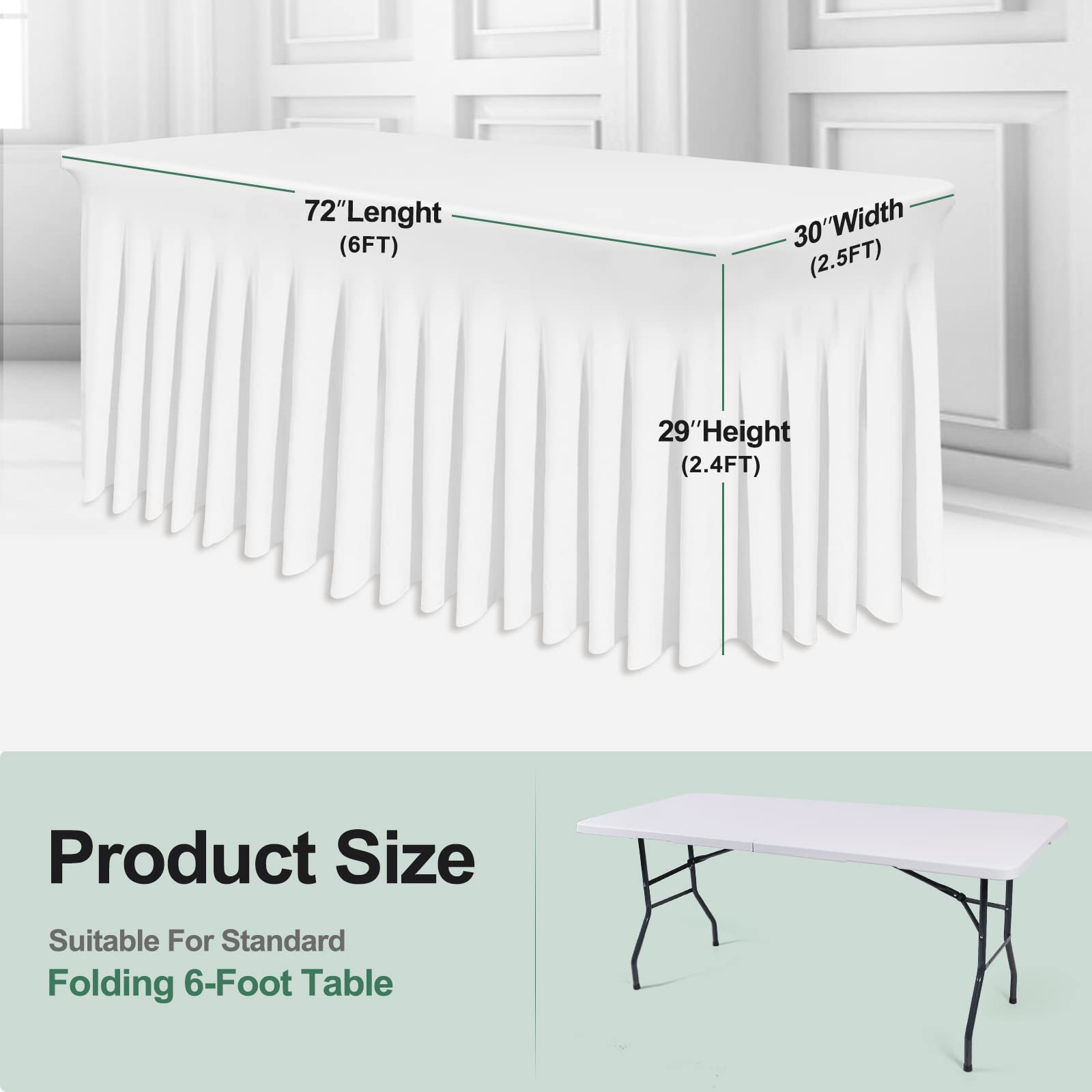BDDC wrinkle-resistant fabric table cover maintains a neat appearance during ceremonies and receptions.