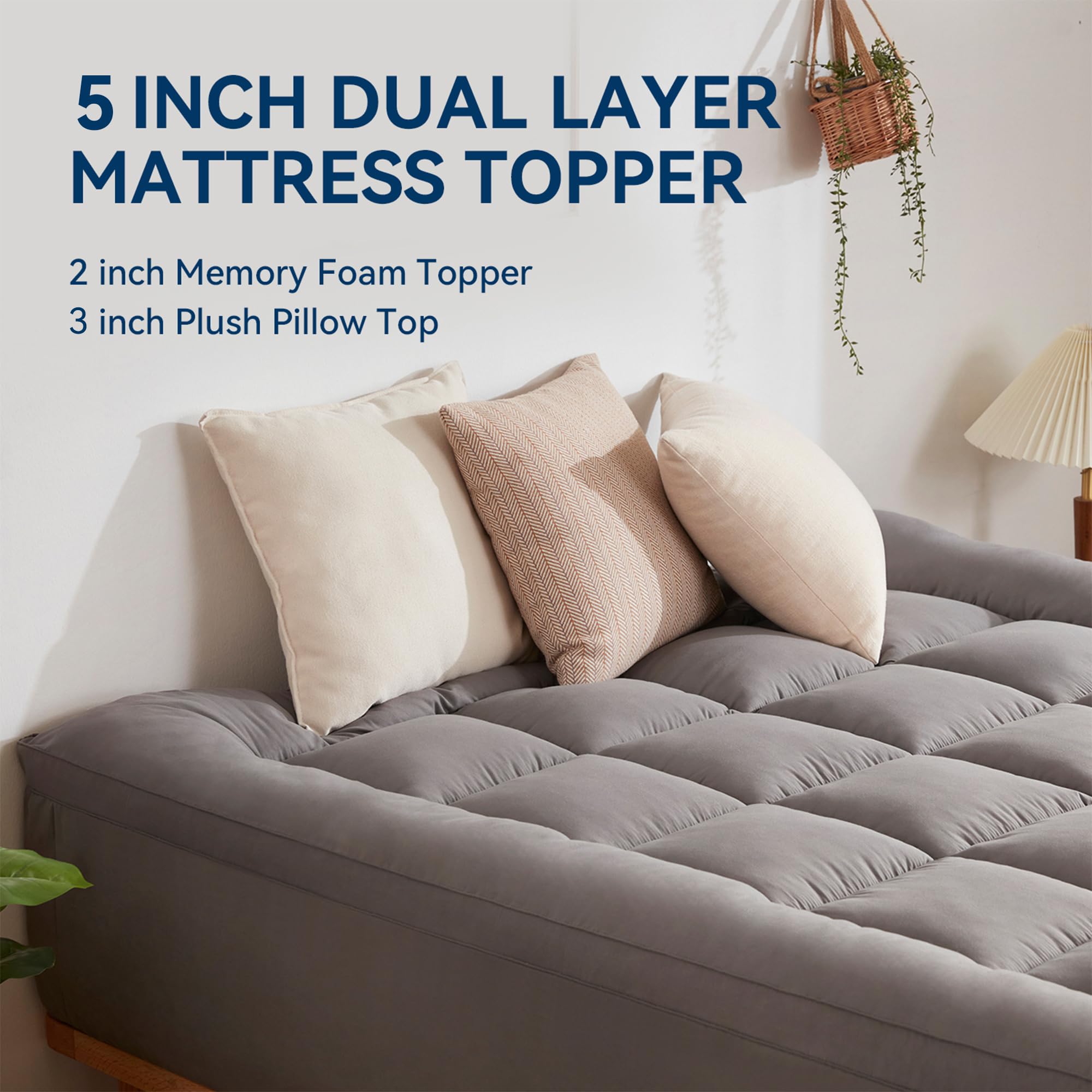 BDEUS gel memory foam layer close-up highlighting cooling properties