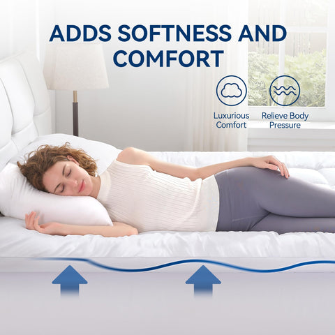 BDEUS gel memory foam layer illustrating contouring support and cool feel