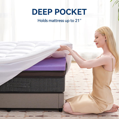 BDEUS usage note: sit atop existing mattress for best results.
