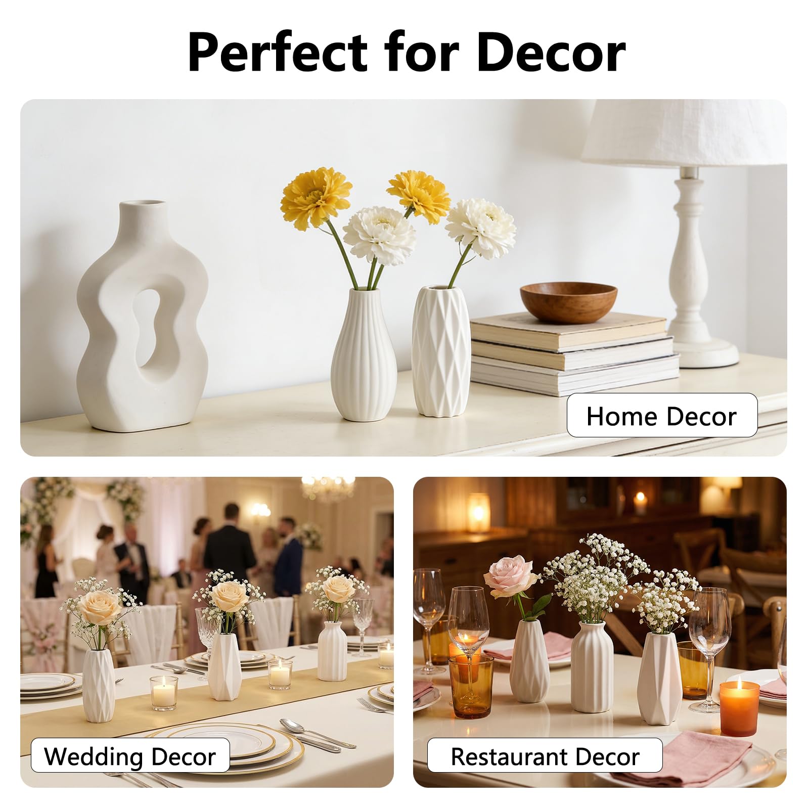 BEAHOT bud vases used in DIY floral arrangements and crafts.