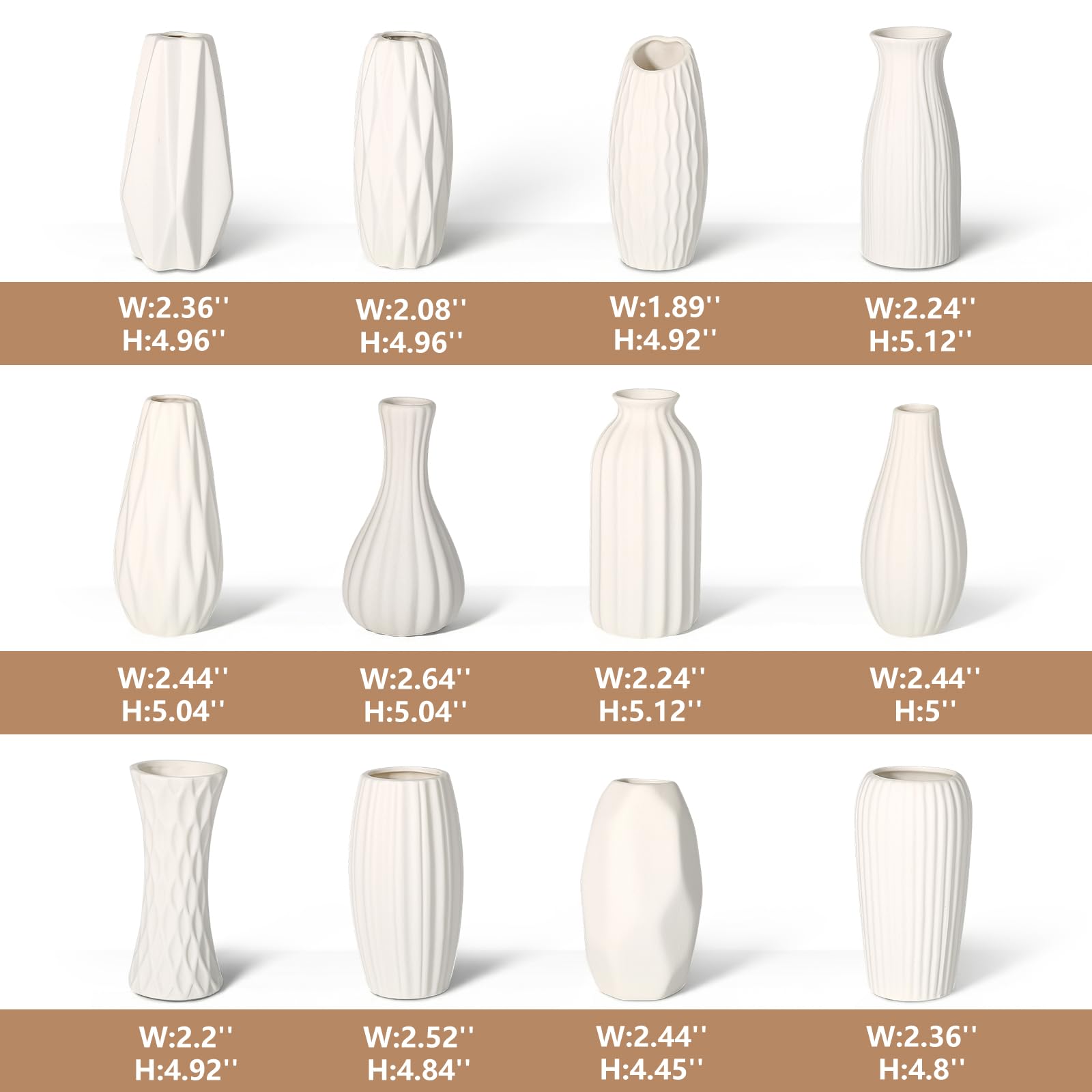 BEAHOT bud vases side-angle view highlighting compact, versatile decor options.