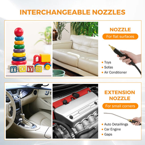 BEAMNOVA brush heads help tackle tough stains on upholstery and interiors.