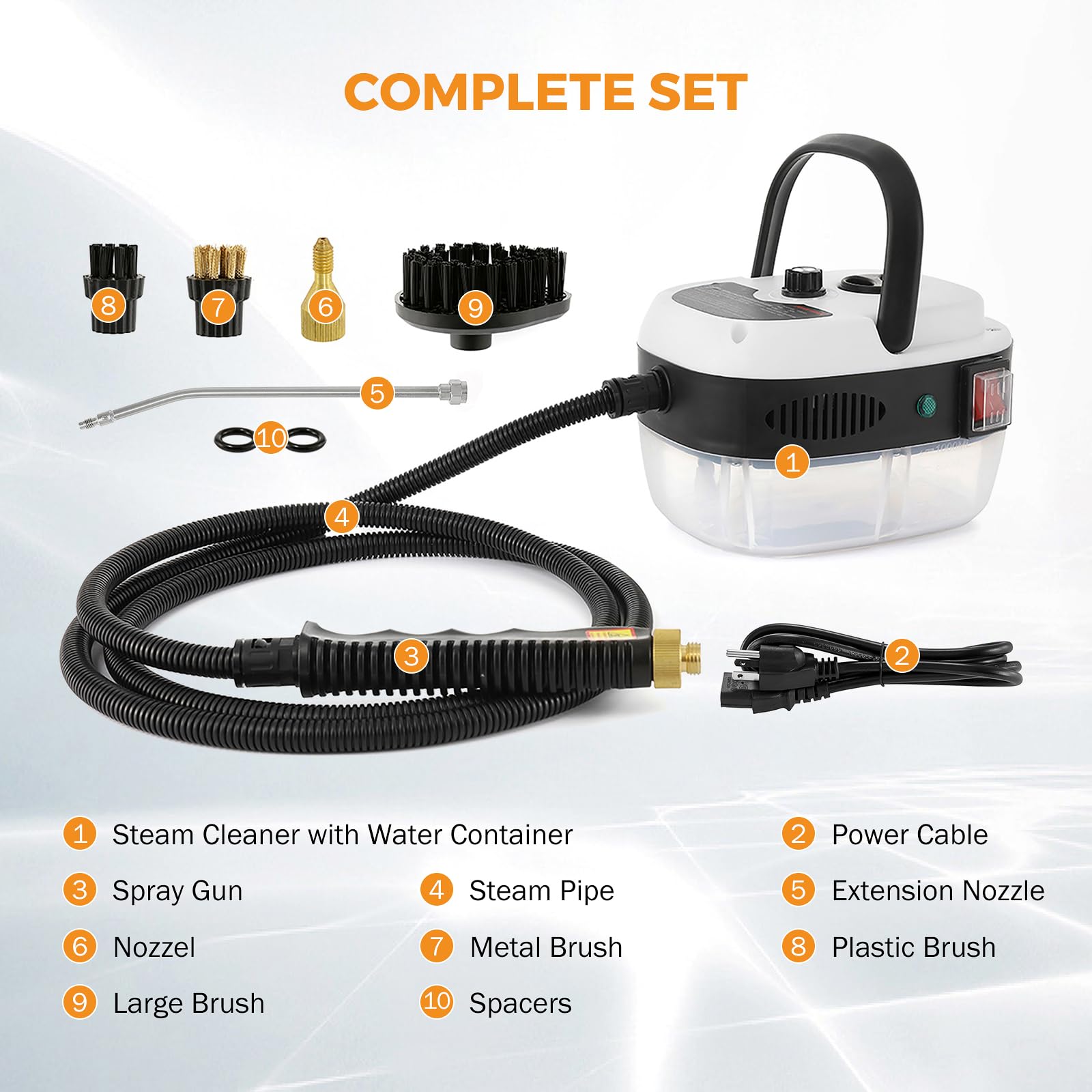 BEAMNOVA extension nozzle concentrates steam into tight corners for detailed detailing.