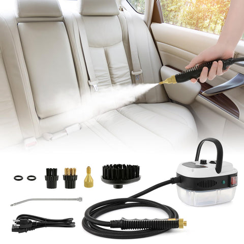 BEAMNOVA 2500W car steamer with 1L tank enables portable, water-source-free cleaning.