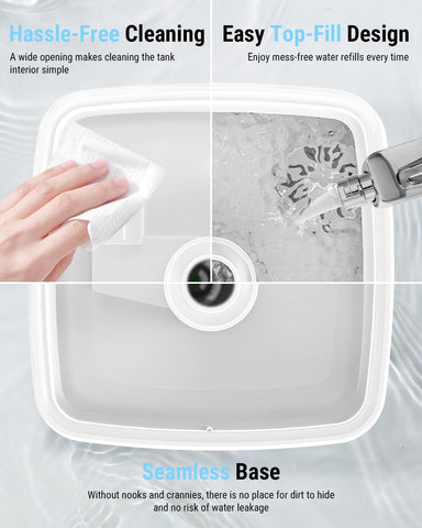 Bear Humidifier 360-degree nozzle directs mist for whole-room coverage