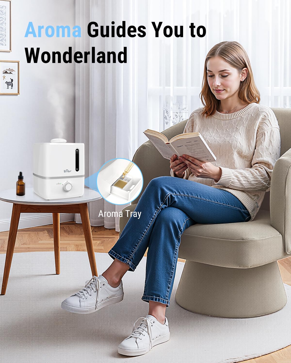 Bear Humidifier auto shut-off adds safety when water runs low