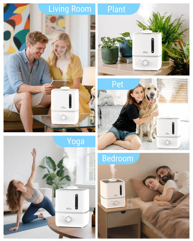 Bear Humidifier large water tank extends runtime for larger spaces