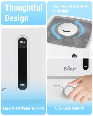 Bear Humidifier oil diffuser tray lets you add fragrance