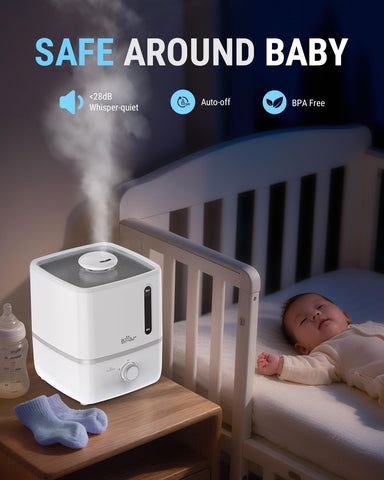 Bear Humidifier quiet operation supports restful sleep and study