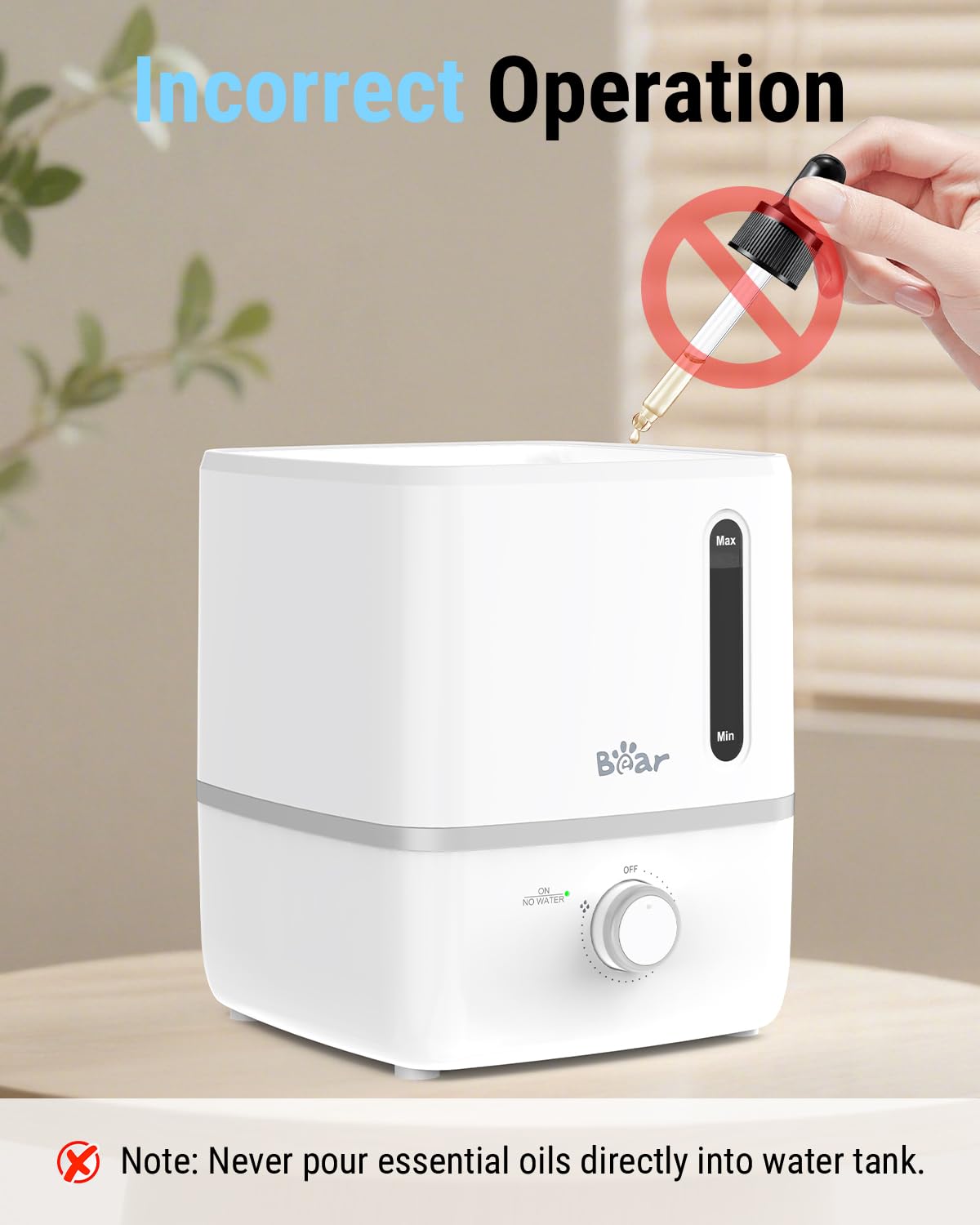 Bear Humidifier silent night use supports baby-friendly environments