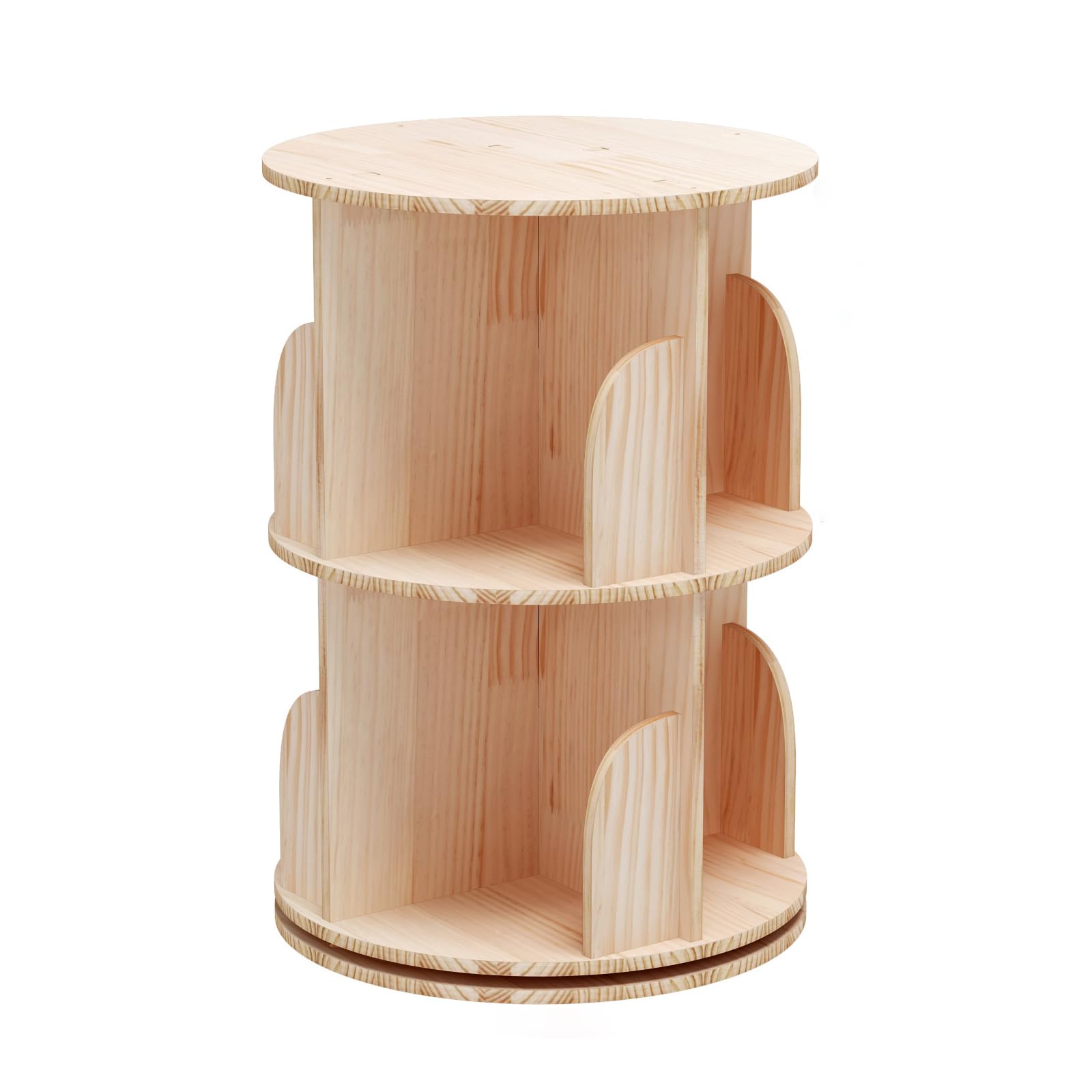 Bear Qiaqia rotating bookshelf with a 360-degree display for easy access