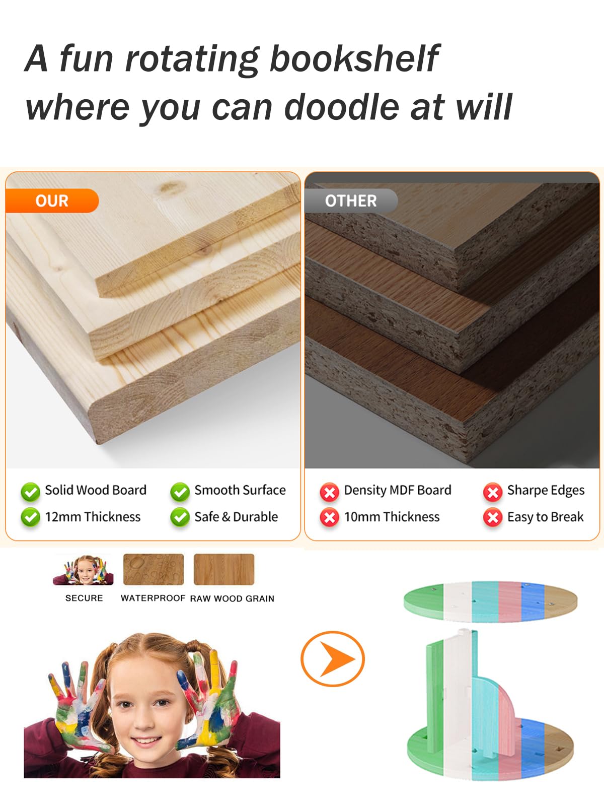 Bear Qiaqia stackable option adapts to two single shelves easily