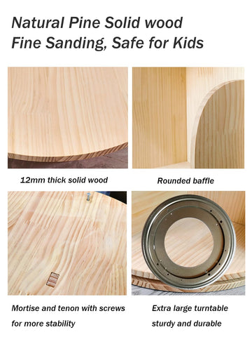 Bear Qiaqia two-tier rotating design keeps books organized and reachable