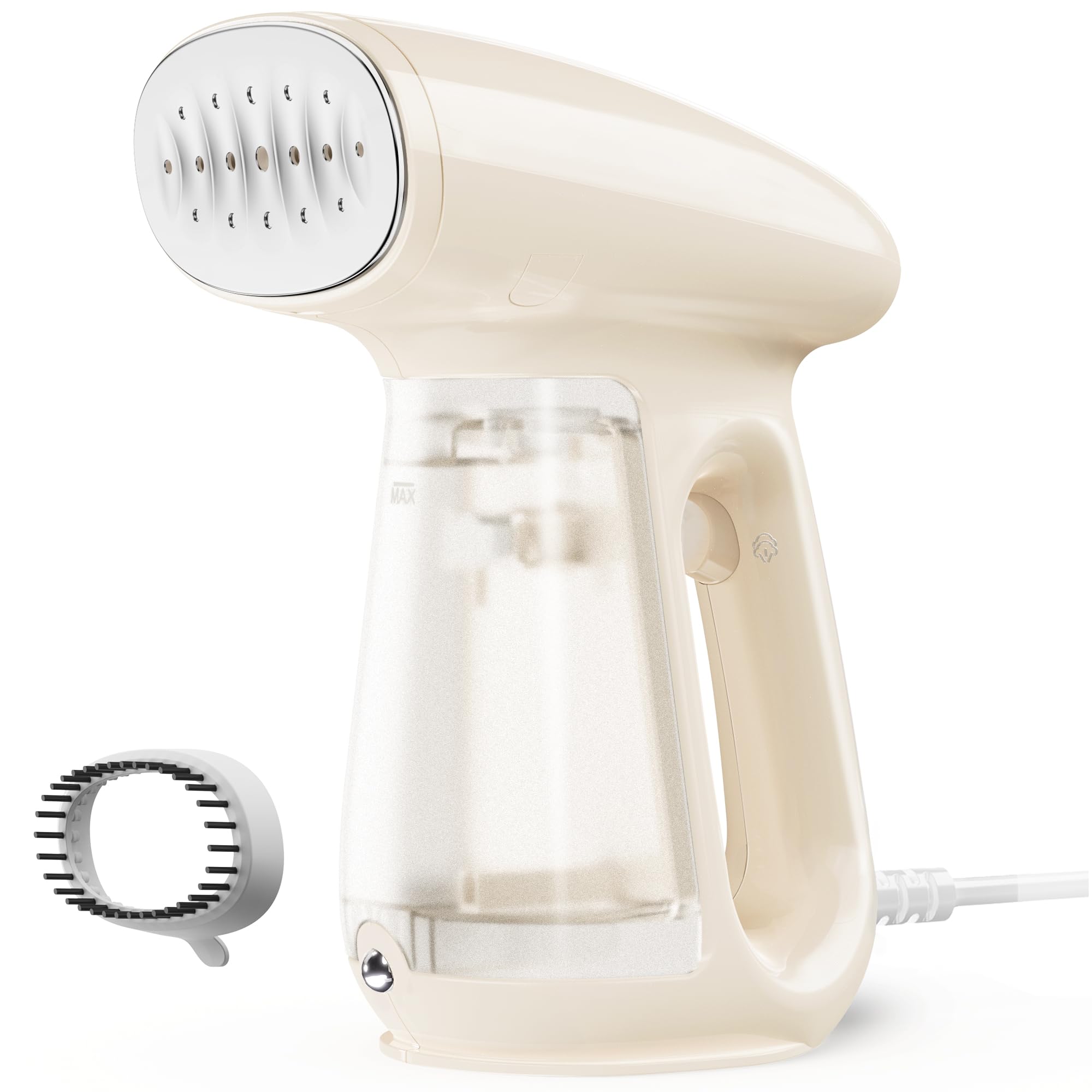 Bear Steamer heats up in seconds for quick wrinkle removal.
