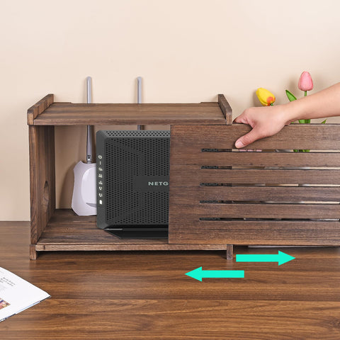BEARUT router shelf ample storage space for router and projector