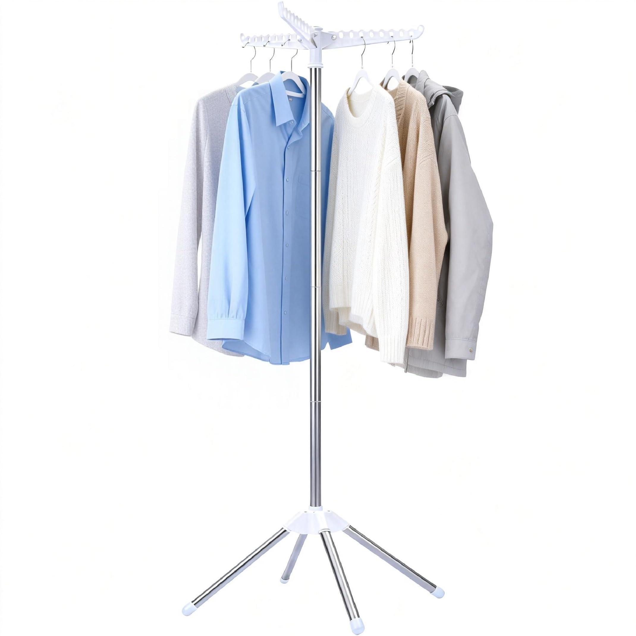 Beaudaily foldable drying rack in compact form for small spaces.