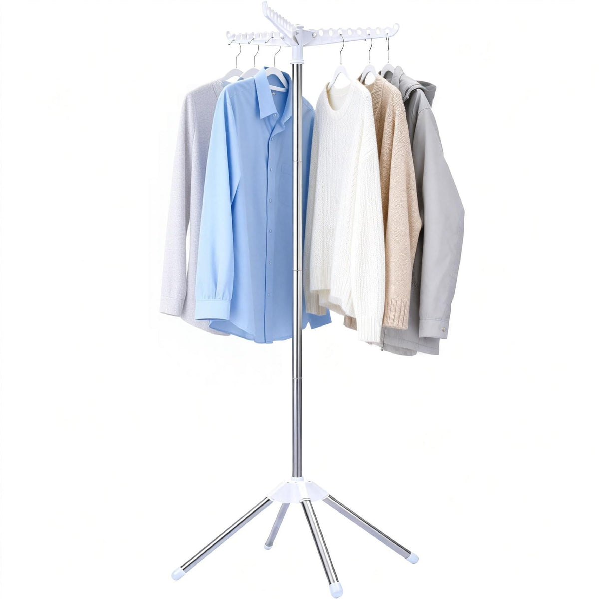 Beaudaily foldable drying rack in compact form for small spaces.