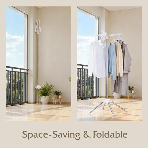 Beaudaily stainless steel clothes rack resists rust for indoor drying.