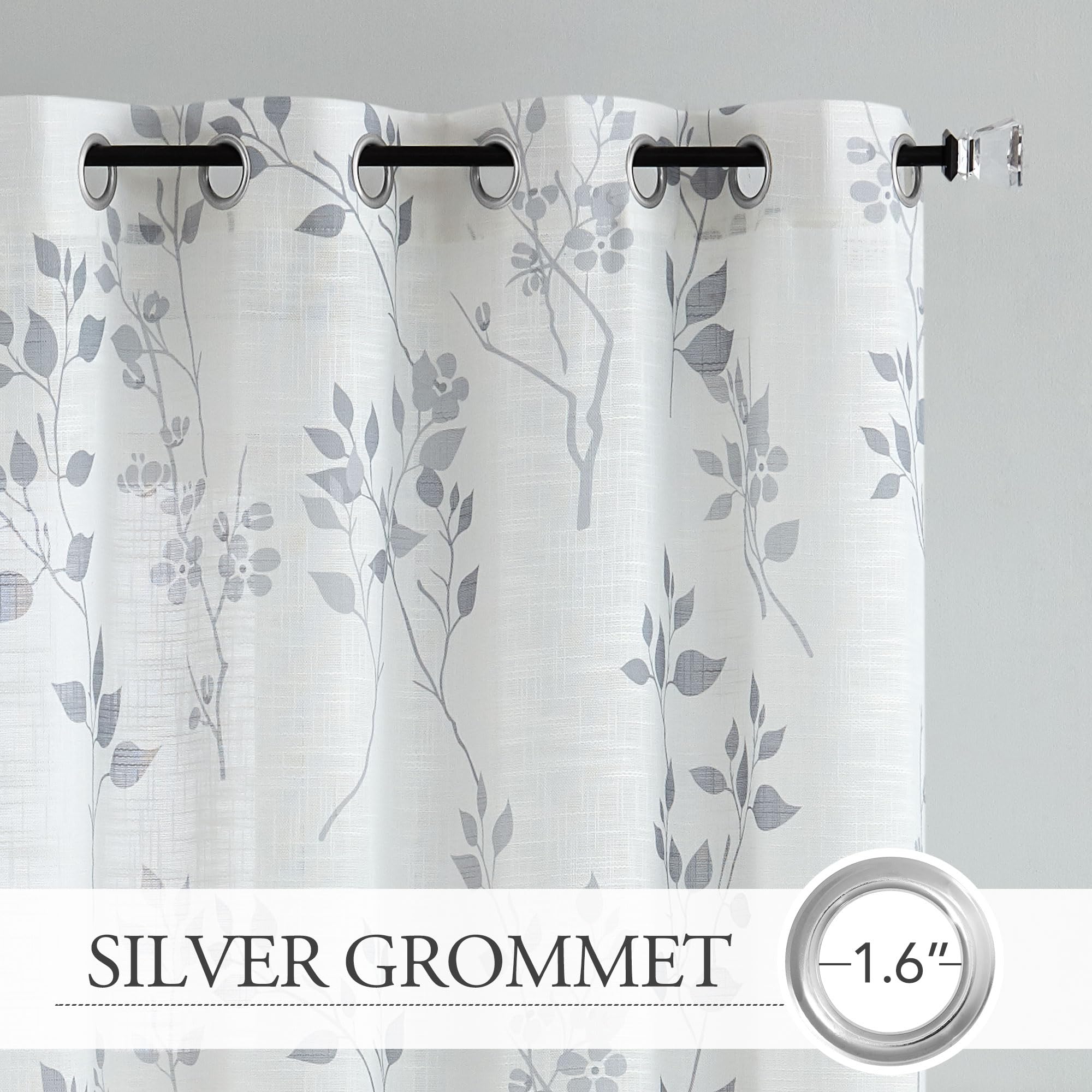 Beauoop bedroom drapes, soft linen-look fabric for cozy, private sleep space.