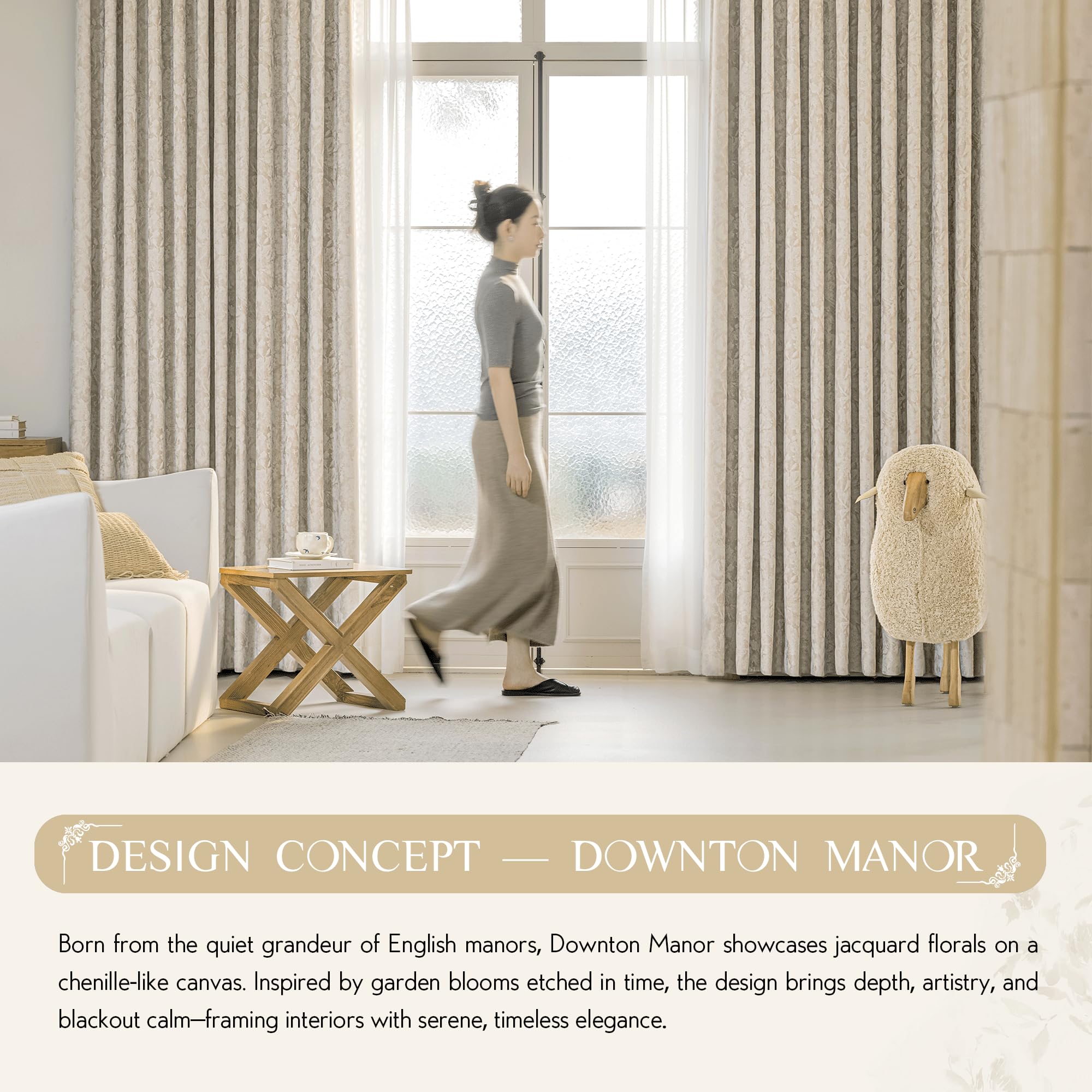 Beauoop durable curtain fabric resisting deformation through daily use.