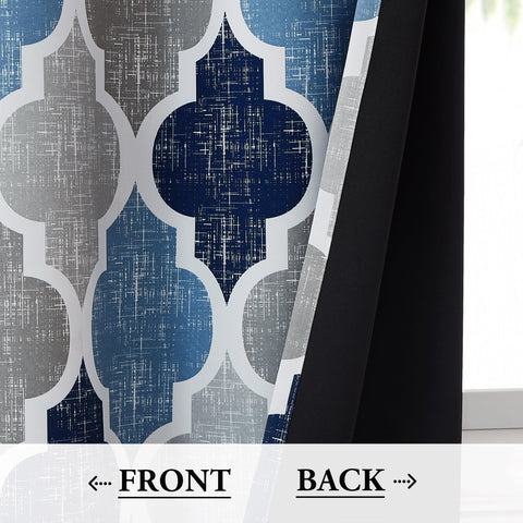 Beauoop Moroccan geo design curtains add stylish flair to living spaces.