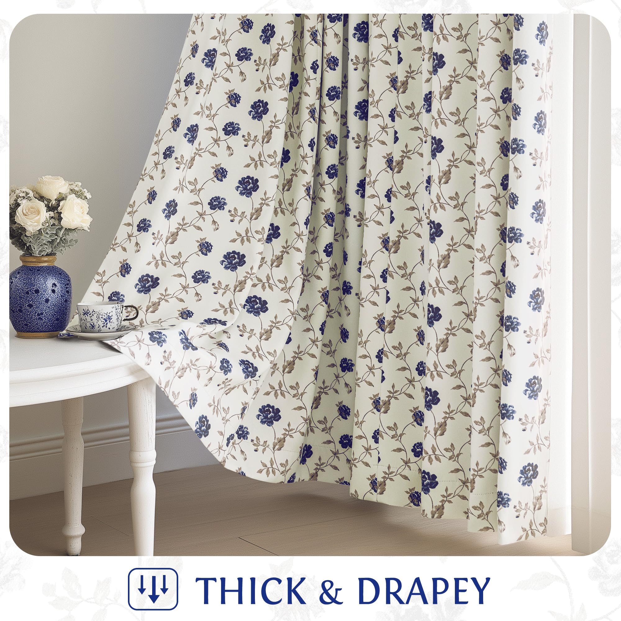 Beauoop heavy-weave fabric dampening ambient noise.