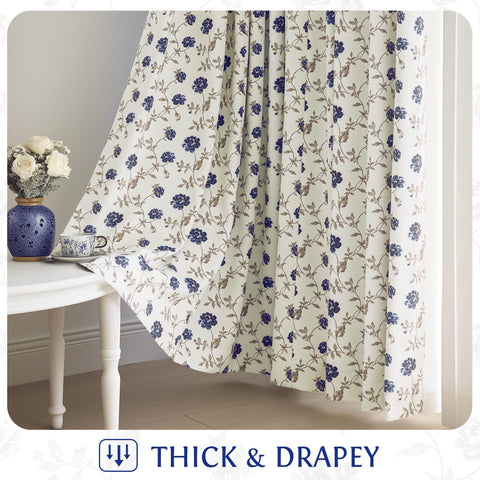 Beauoop heavy-weave fabric dampening ambient noise.