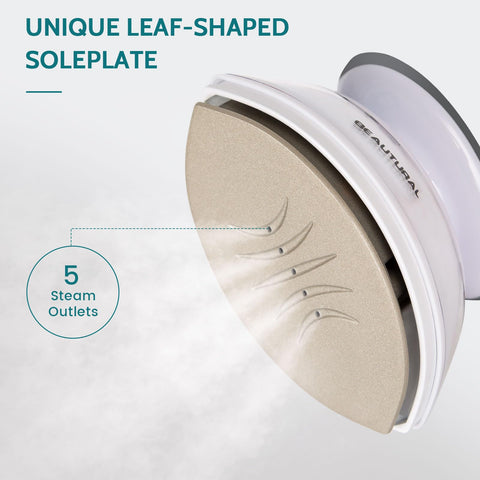 BEAUTURAL non-stick soleplate prevents sticking on delicate fabrics and crafts.