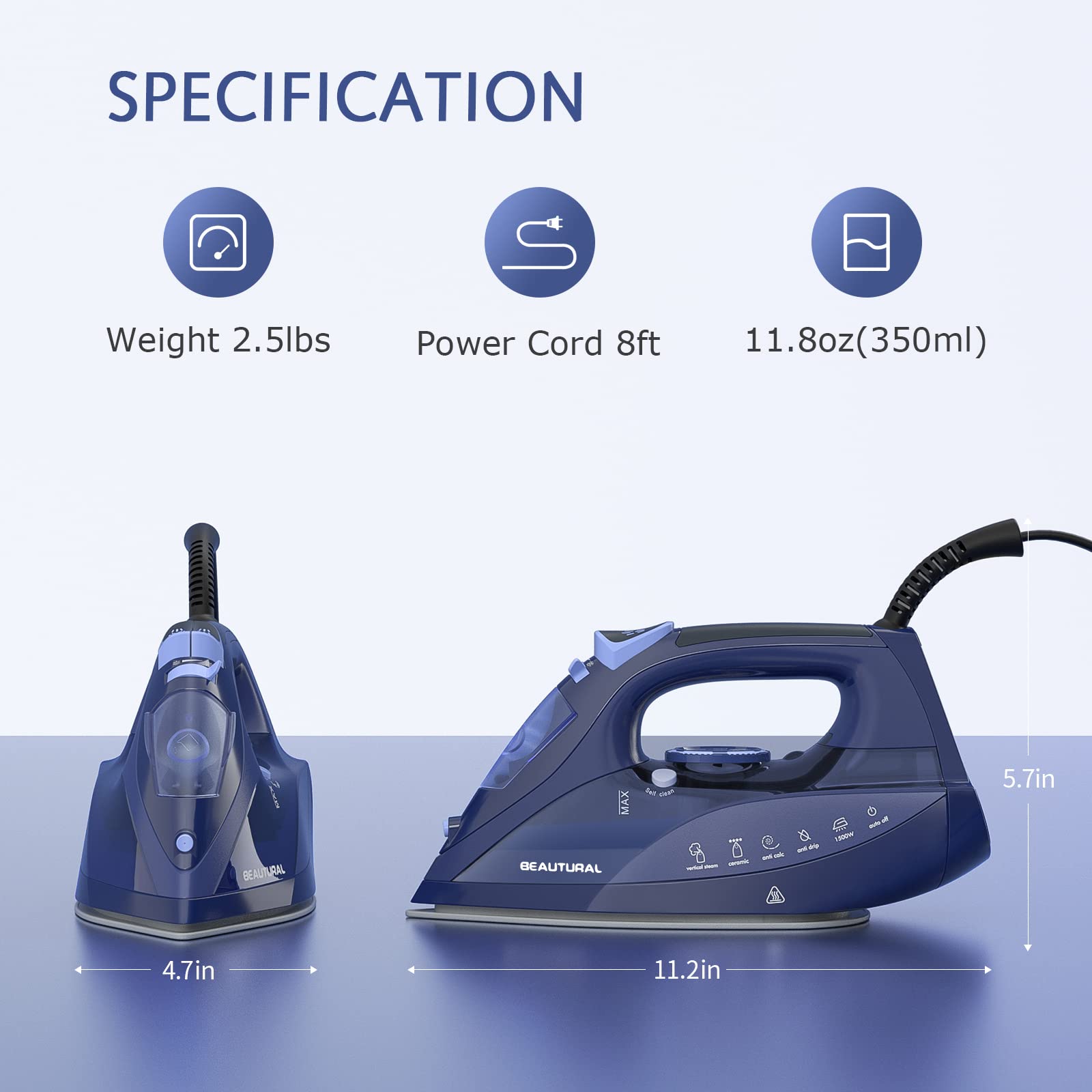 BEAUTURAL QC-tested iron ships ready to use with reliable performance
