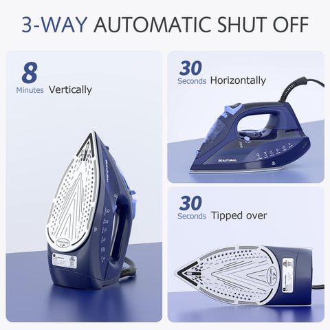 BEAUTURAL Steam Iron self-cleaning anti-calcium design helps maintenance