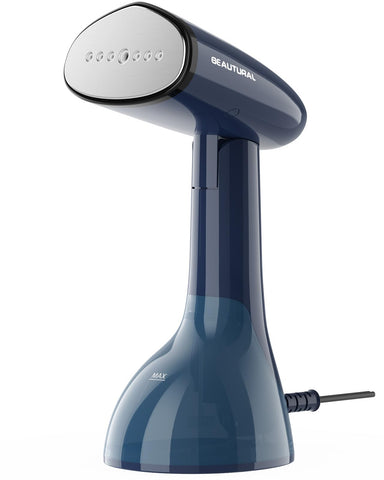 BEAUTURAL steamer with aluminum plate for fast wrinkle removal on fabrics
