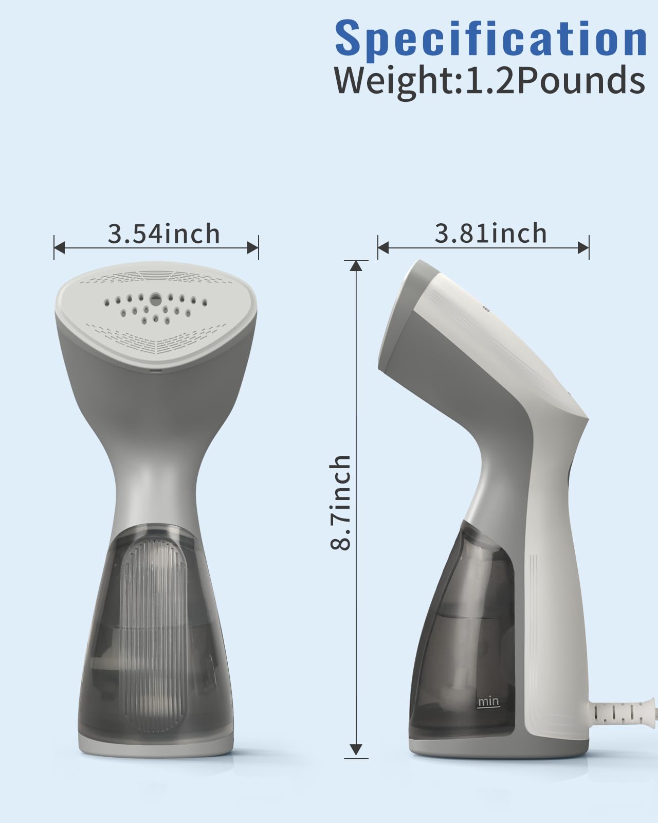BEAUTURAL steamer attachments-lint-soft-brush expands steaming options.