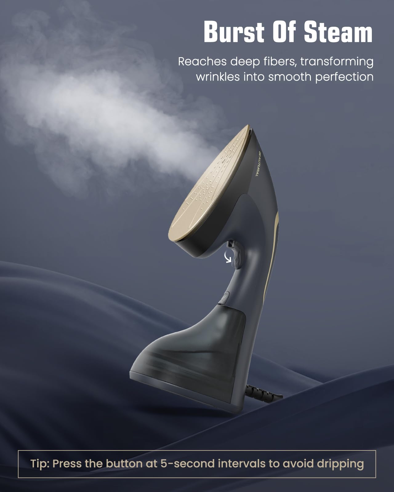 BEAUTURAL steamer auto-off safety feature for worry-free use