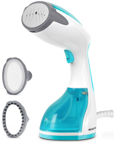 BEAUTURAL steamer clothes compact-design for quick on-the-go touch-ups.