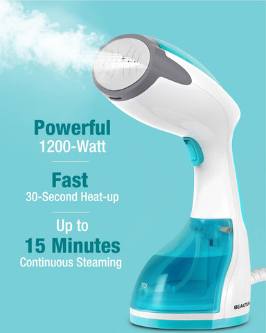 BEAUTURAL steamer detachable-water-tank enables longer steaming sessions between fills.