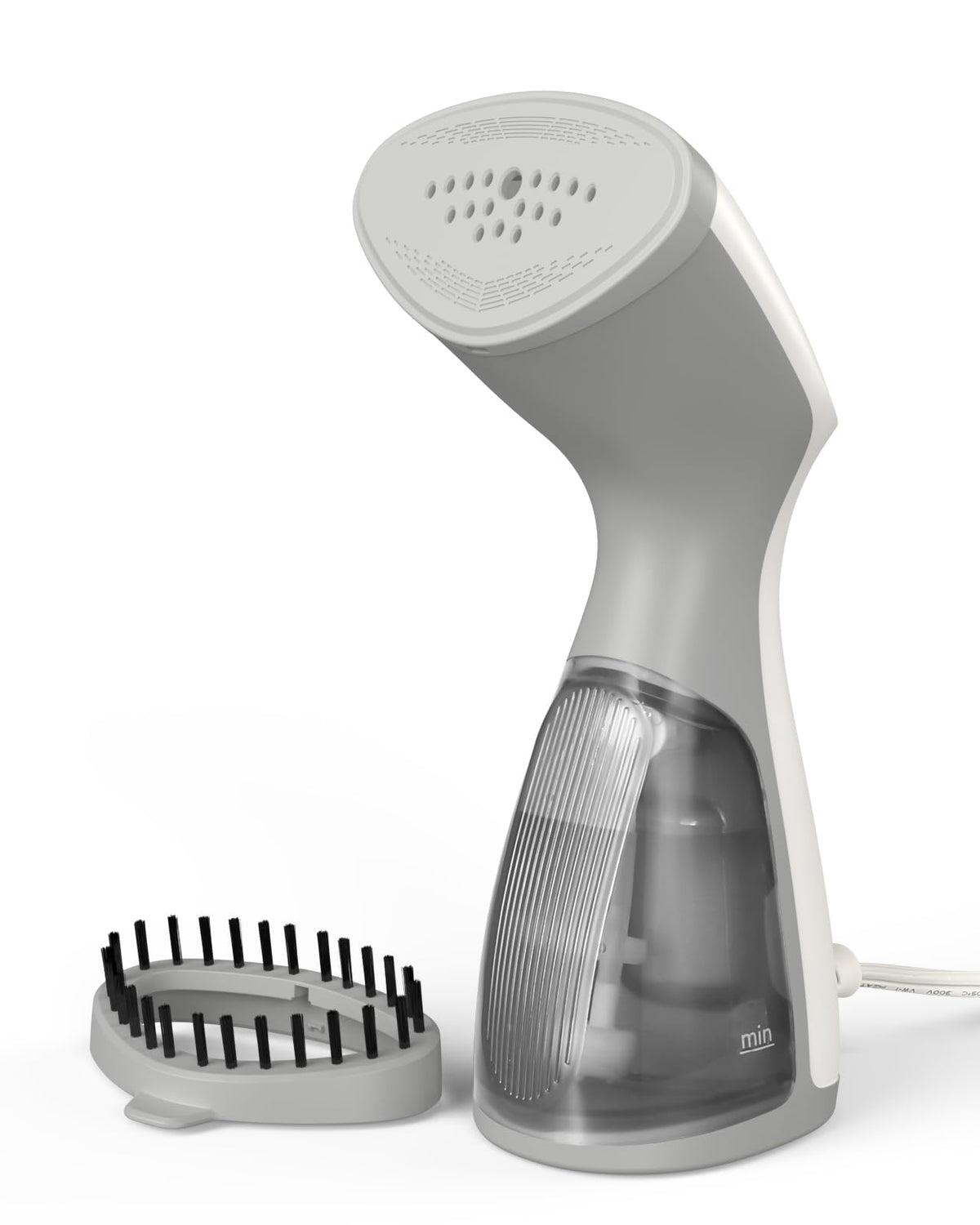 BEAUTURAL steamer heat-up-25s shows rapid wrinkle removal on fabrics.