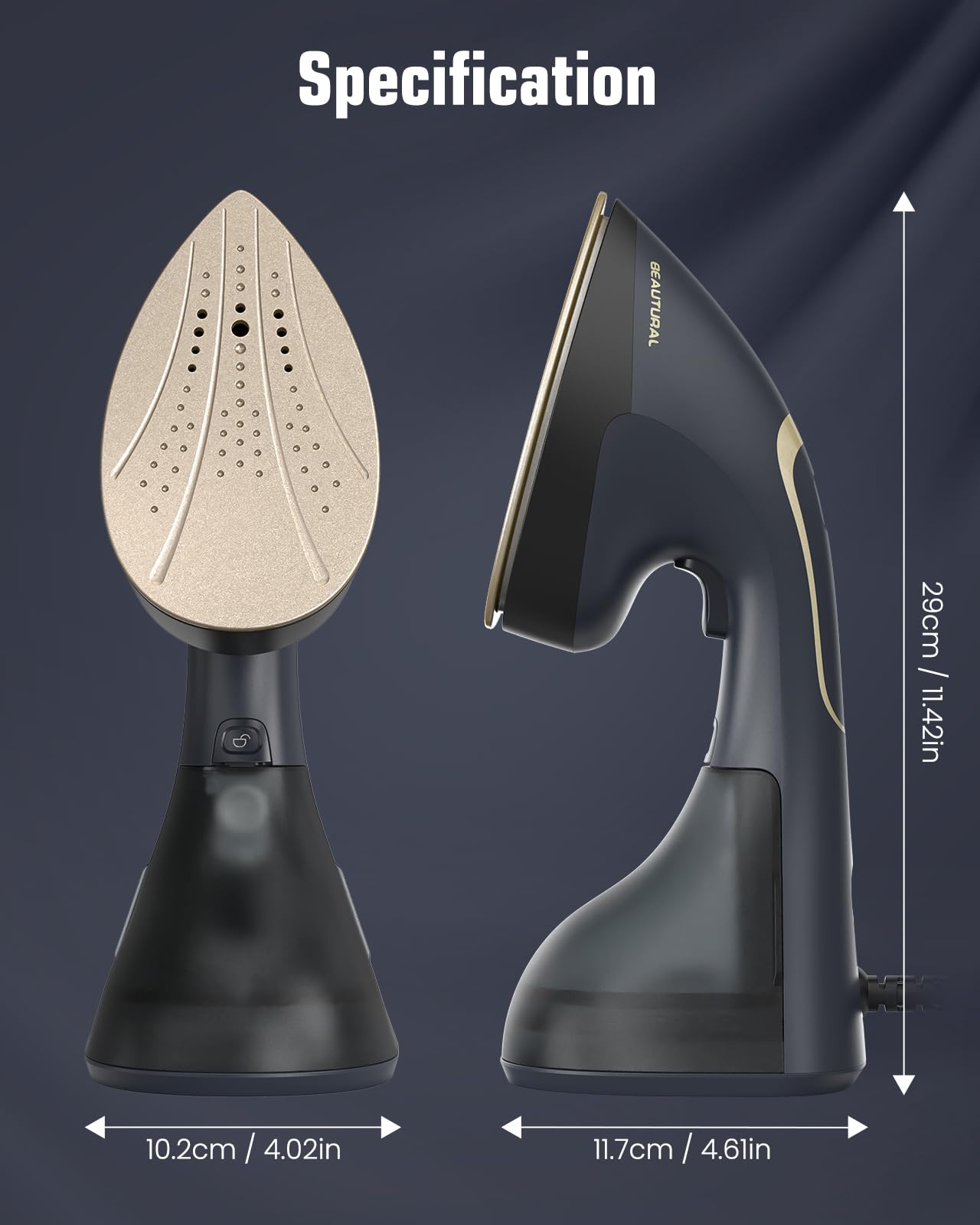 BEAUTURAL steamer vertical steaming on hanging garments