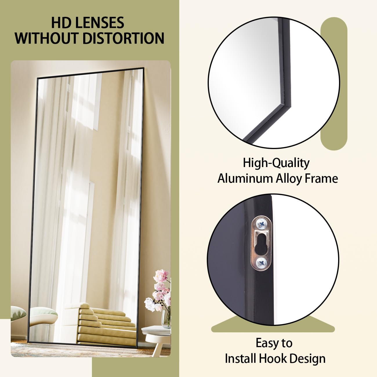 BEAUTYPEAK wall-mount tilt configuration for flexible viewing angles.