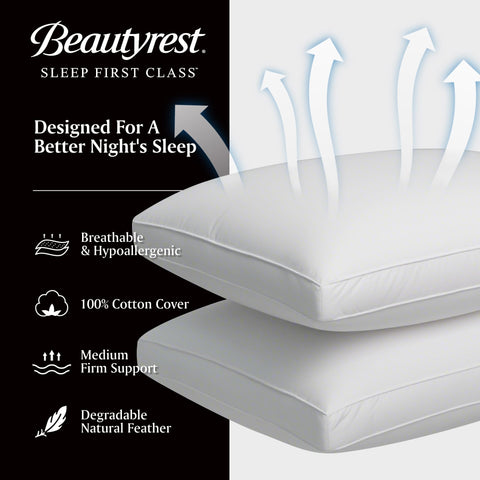 Beautyrest king-size two-pack on bed for couples.