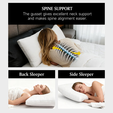 Beautyrest spine-support angled view showing natural neck alignment.