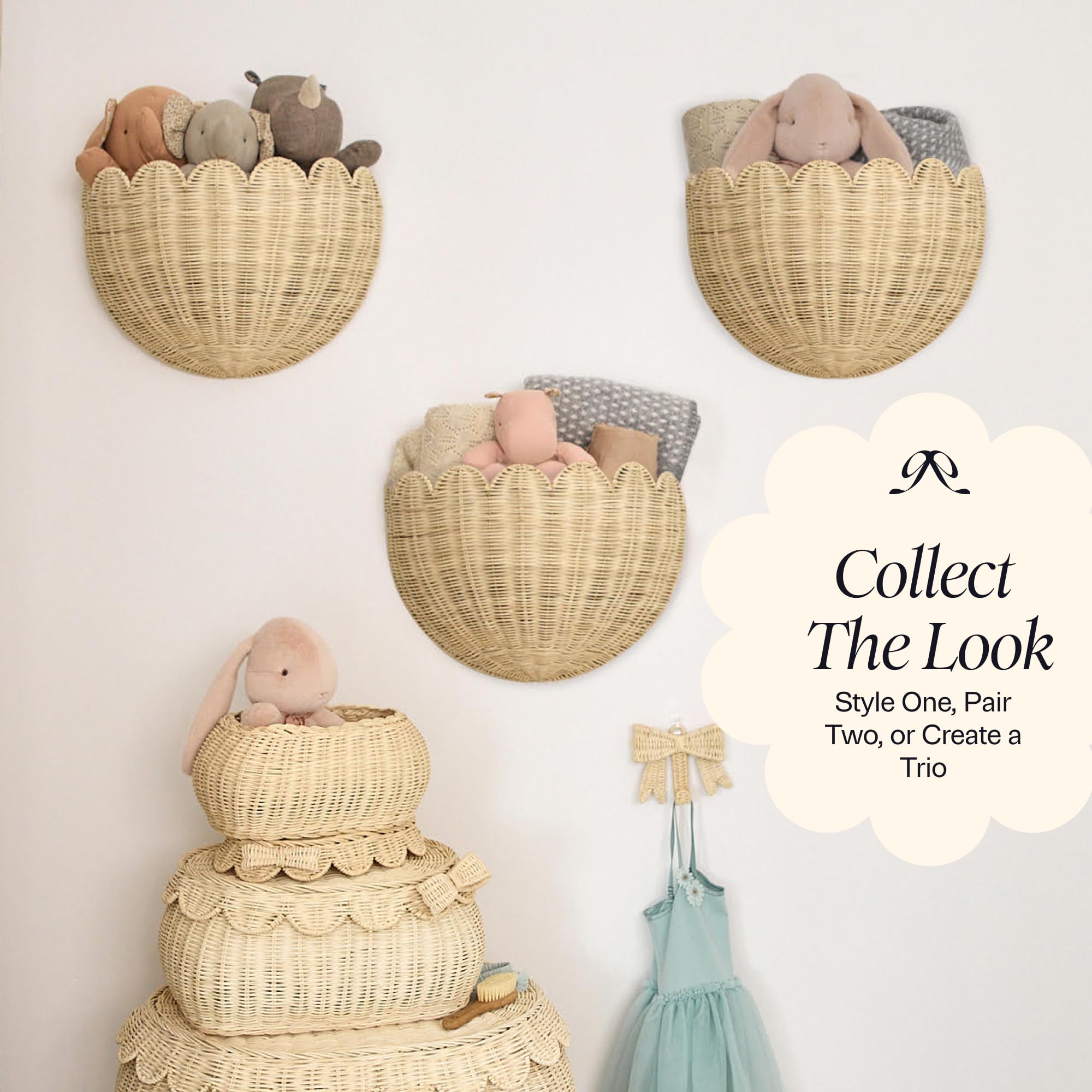 Nursery storage using Lola for soft toys and blankets in a playful setup
