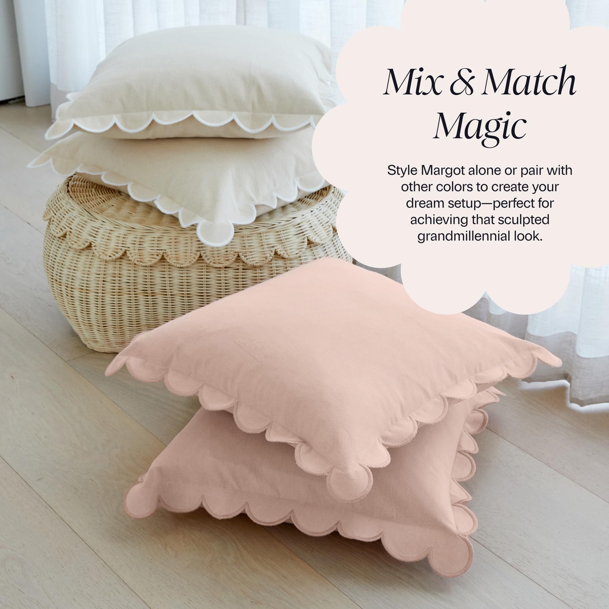 BEBE BASK Margot pillow cover option for kids room decor.