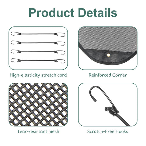 BEBONO AC cover with elastic cords for snug, wind-resistant fit