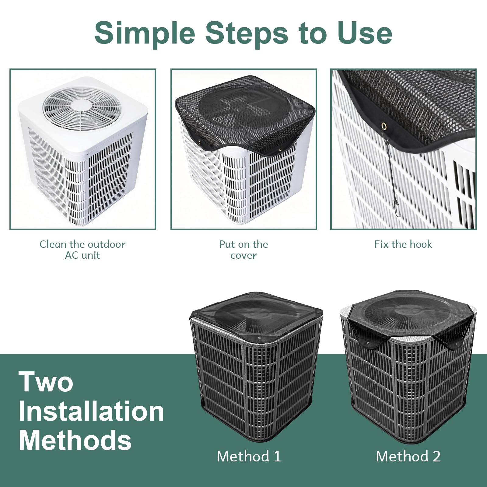 BEBONO AC cover open-weave fabric maintains ventilation