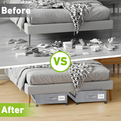 Beborxue easy zipper closure protects contents from dust during storage.