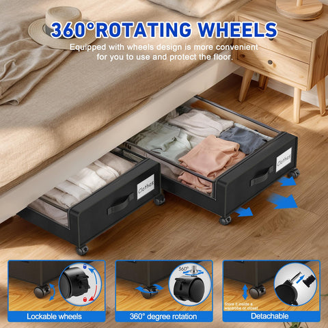 Beborxue under-bed storage labeled design helps quick content identification