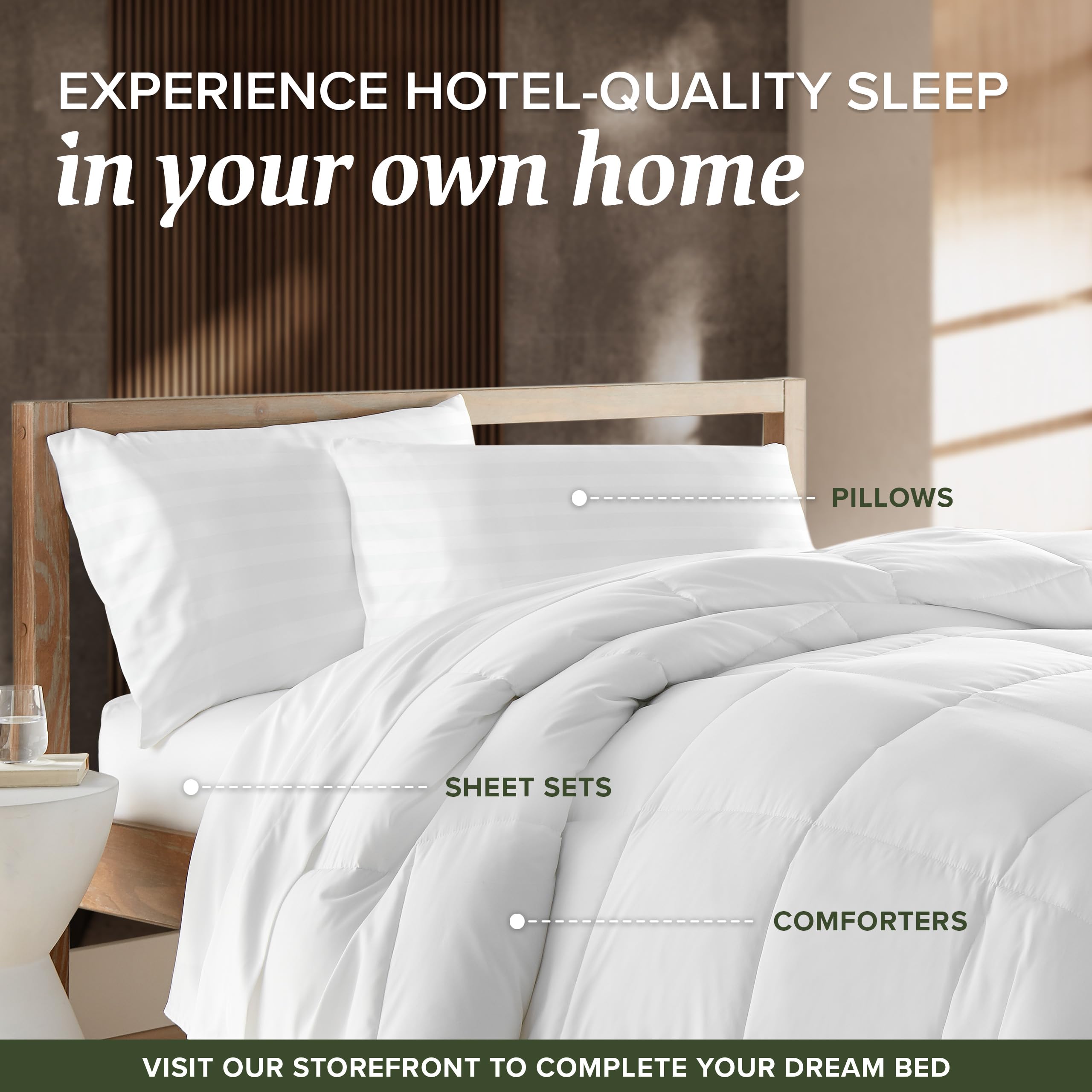 Beckham Hotel Collection bedroom upgrade with luxurious pillow-top feel and protection.