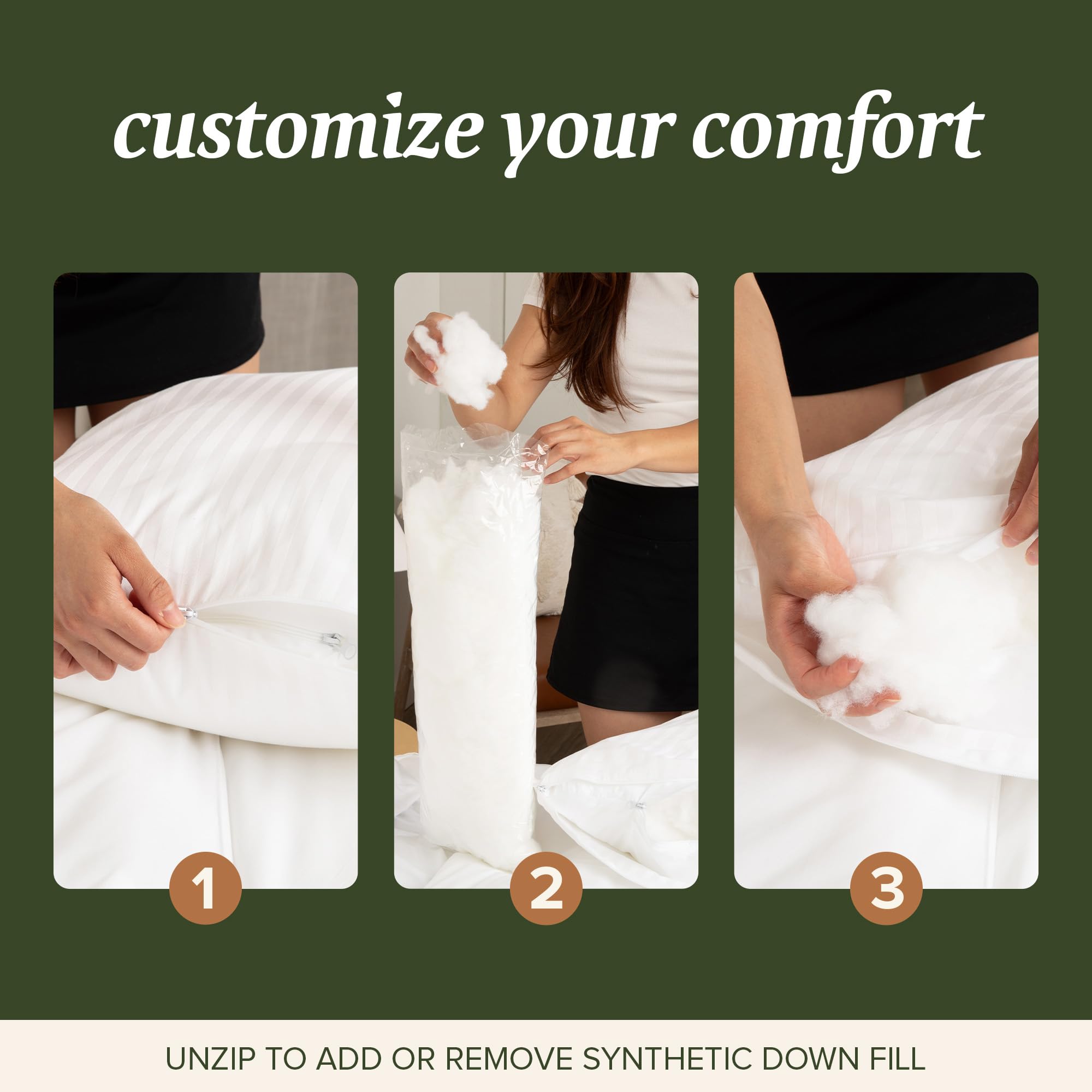 Beckham Hotel Collection cotton shell offers breathable luxury for restful nights.